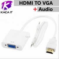 สายสัญญาณ HDM to VGA ความละเอียด 1080 หัวแปลงสายวีจีเอ - HDM  to VGA Compatible for Computer, Desktop, Laptop, PC, Monitor, Projector, HDTV, Raspberry Pi, Roku, Xbox and More