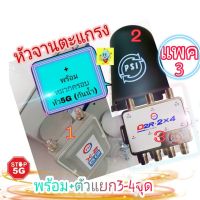 หัวpsi X2 5G protect +พร้อม หมวกครอบpsi 5G+พร้อมตัวแยกมัลติสวิทช์พีเอสไอD2R-2x4 รุ่นใหม่ หัวX2 ป้องกันสัญญาณรบกวน 5Gจัดชุดแพค3อย่าง