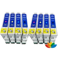 8PCS ใช้งานร่วมกับตลับหมึกสำหรับ T0602 T0603 T0604สำหรับ Epson Stylus CX4800 T0601 C88 CX3800 CX3810 CX4200