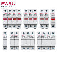 Din Rail Solar PV DC Fuse Holders พร้อมไฟแสดงสถานะเหมาะสำหรับ10*38Mm DC PV Fuse Link สำหรับระบบไฟฟ้าโซลาร์เซลล์พลังงานแสงอาทิตย์