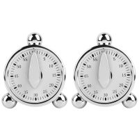 ✳✼☃ 2X 60 Minutes Kitchen Mechanical Timer Cooking Reminders Alarm Clock For Kitchen Office Countdown Timer