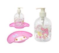 ชุดขวดปั้มพร้อมถาด Sanrio สิขสิทธิ์แท้ ขนาด 450ml.