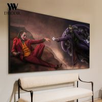 Heath Ledger และ Joaquin Phoenix Joker โปสเตอร์ภาพยนตร์ Comic Wall Art ผ้าใบพิมพ์สำหรับห้องนั่งเล่น Home Decor Liyanhong2