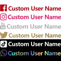 【CC】 Custom Instagram Name Car Vinyl Stickers Youtube Personalized Decal Window Sticker