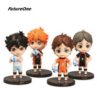 Haikyuu 4ชิ้น!! ของเล่นโมเดลของเล่นอนิเมะ Kawaii ภาพอนิเมะ Shoyo Hinata Tobio Kageyama Q ทำจาก Pvc