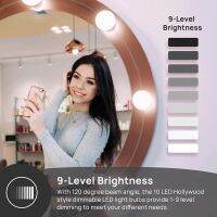 กระจกแต่งหน้าหลอดไฟโต๊ะเครื่องแป้ง USB 261014ชิ้นฮอลลีวูด Dimmable Dressup ผนังห้องน้ำโต๊ะเครื่องแป้งโคมไฟความยาวที่กำหนดเอง