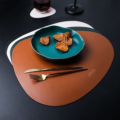 【CW】 Coasters Leather Placemat European Table Decoration