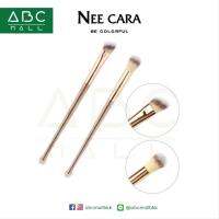 NEE CARA MERMAID TWO BRUSH SET (N877) : neecara นีคาร่า แปรงแต่งหน้า ด้ามทอง ขนนุ่ม (แพ็คคู่) x 1 ชุด abcmall