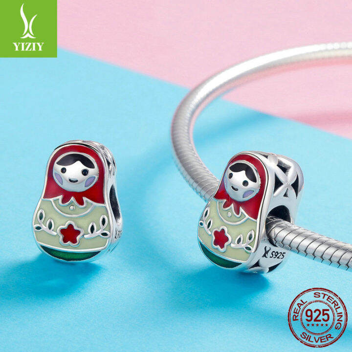 in-stock-925-เงินแท้ลูกปัดหลวมน่ารักแฟชั่นตุ๊กตารัสเซีย-เครื่องประดับสร้อยข้อมือลูกปัด-scc1086