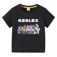 Ro Bloxs เสื้อท่อนบนผ้าฝ้ายลายกราฟิกเสื้อยืดแขนสั้นสำหรับเด็กทารกเด็กเด็กผู้ชายเด็กผู้หญิงฤดูร้อนเสื้อท่อนบน0000