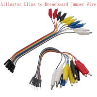 10Pcs Double-end Alligator Clips to Male Female Test Leads Breadboard Jump Wire 20/30CM 10Pin Cable DIY Connection Electrical Circuitry  Parts