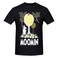 Moomin Moominvalley Moomintroll Official cotton crew neck T-shirt Cotton Loungewear Sweat-absorbent T-Shirt