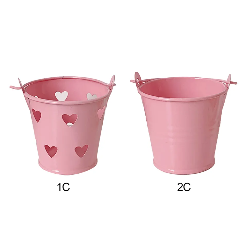 10 Mini Metal Bucket Tin Candy Gift Box Packaging Buckets with Handles DIY  Pots for Bridal Wedding Party Baby Showers Decoration