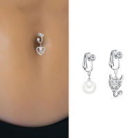 Butterfly Fake Belly Button Ring Fake Belly Piercing Clip On Umbilical Navel Fake Piercing Faux Belly Cartilage Earring Clip