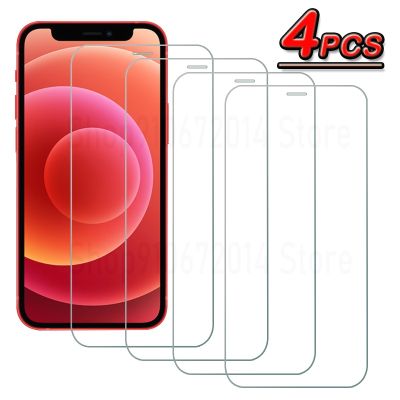 ✳ 4PCS Full Glue Tempered Glass For iPhone 14 13 12 Pro Max 5 6 6S 8 7 Plus X XR XS 12 13 Mini 14 Pro Max Glass Screen Protectors