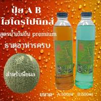 ปุ๋ยABไฮโดรโปนิกส์ ปุ๋ยขนาด500ml สูตรน้ำเข้มข้น ปุ่ยสำหรับพืชกินผล ขนาดบรรจุ500ml A =500 B =500 สูตรปรับปรุงใหม่ ร้าน Kaki hidroponik