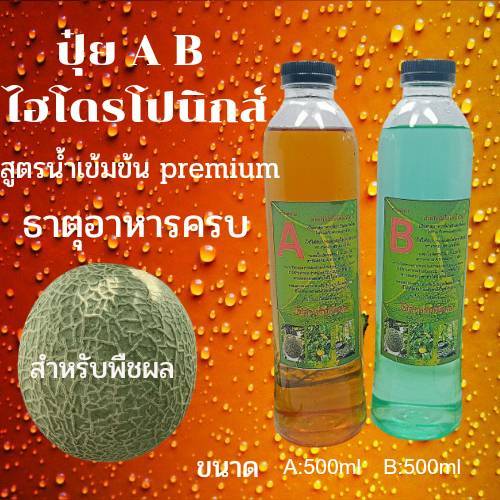 ปุ๋ยabไฮโดรโปนิกส์-ปุ๋ยab-ปุ๋ยน้ำ-สูตรเพิ่มธาตุเหล็ก-สำหรับผล-เมล่อน-ต้นไม้-a-1ลิตร-b1ลิตร