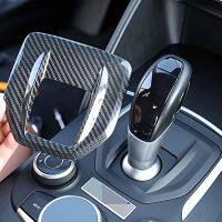 ABS Carbon Fiber For Alfa Romeo Giulia Stelvio 22017 2018 2019 Car Center Console Gear Shift Panel Frame Cover Trim Sticker