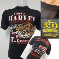 เสื้อผ้าบางฮาเลย์ Harley-Davidson ผ้ามุ้งบางใส่สบาย สไตล์วินเทจ ป้ายVintage 3D EMBLEM [ S M L XL ]