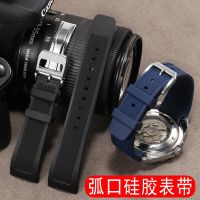 suitable for IWC Rubber Watch Band Seiko Portugal IW390211 Arc Mouth Silicone Band 22mm Folding Buckle Accessories