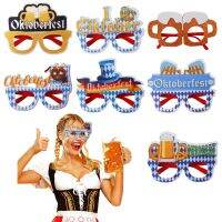 แว่นตา Oktoberfest ใส่สนุกมี7สไตล์สำหรับผู้ชายและผู้หญิงงานเทศกาลเบียร์แว่นตาผ้าสักหลาดสำหรับปาร์ตี้เครื่องประดับเครื่องแต่งกายอุปกรณ์ประกอบฉากการถ่ายภาพแปลกใหม่