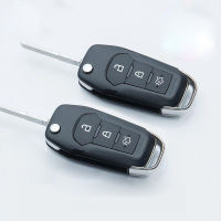 3ปุ่ม Flip Folding Remote Key Case Shell สำหรับ Ford Escort Mondeo Everest พร้อม HU101 Key Blade Fob Key Blank Cover