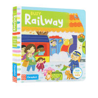 Busy Railway English Picture Book Busy Operation Activity Board Book with Baby English Early Education Book