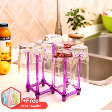 retractable bottle drying rack and mug