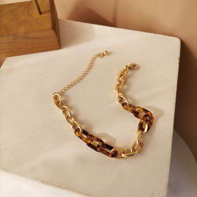 【CW】 Patchwork Small Design Temperament Personality Leopard Print Fashion