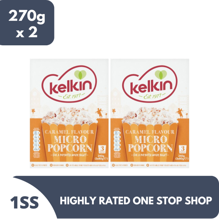 Kelkin Micro Popcorn Caramel 270g x 2 Lazada PH