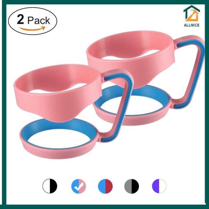 0104 Pink blue Hand Holder Plastic Cups Handle 30 Oz Rambler Tumbler