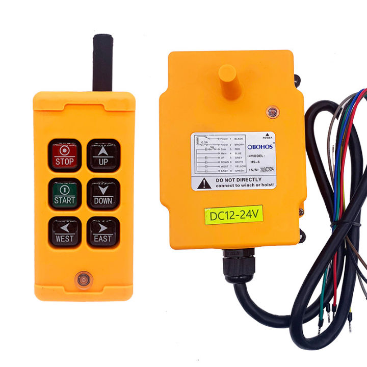 HS-6 6 Buttons SIngle Speed Radio Crane Remot Control Tail Lift Switch ...