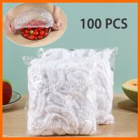 100PCS Disposable Food Cover Food Grade Preservative Film Elastic Plastic Wrap Reusable Food Fresh Cover Food Fresh Saver Bag
