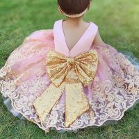 Toddler Baby Girl Christmas Kids Dresses For Girls Princess Sleeveless Sequin Bow Dress Children Party Dress Vestido Infantil