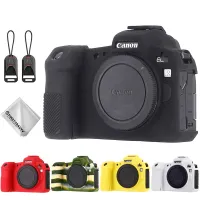 เคสซิลิโคนสำหรับ Canon EOS R ผิวตัวกล้องป้องกันกล้องเคสซิลิโคนนิ่ม