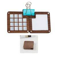 +【； 1 Clip Painters Painting Sketchbook Wood Mini Vintage Exquisite Watercolor Palette With Lid Color Protection 15 Grids Travel