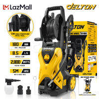 DELTON เครื่องฉีดน้ำแรงดันสูง 180 บาร์ 2,800 วัตต์ X-SERIES รุ่นใหม่! DTX-180B เครื่องฉีดน้ำ เครื่องใหญ่ มอเตอร์ทรงพลัง ดูดน้ำได้ด้วยตัวเอง มีระบบ Auto Stop System ตัดน้ำได้อัตโนมัติ มีล้อเลื่อน และ แกนม้วนสายฉีดน้ำ อย่างดี High Pressure Washer