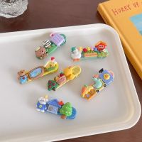 2022 Cute Simulation Scene Cartoon Little Bear Duck Funny Hair Clips For Girl Children Kawaii House Tree Hairpin Accessories