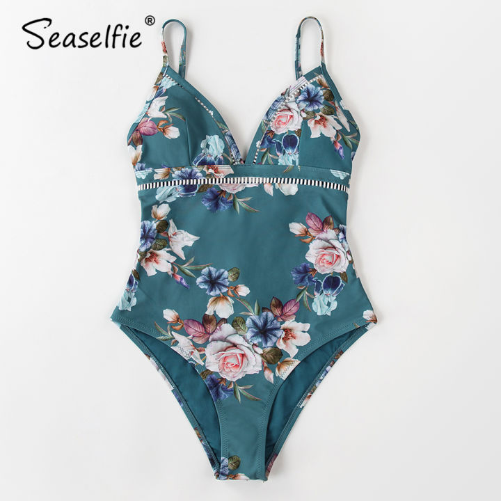 seaselfie-v-neck-lace-up-back-one-piece-swimsuit-women-sexy-green-floral-monokini-swimwear-2022-new-beach-bathing-suit-beachwear