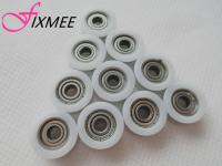 ﹉✽ 10pc/set 4mm Bore Bearing with 15mm Round Nylon Pulley U Groove Track Roller Bearing 4x15x6mm