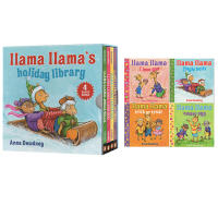 English original Alpaca Lama small library llama llama Cardboard book 4 volumes boxed behavior emotion guide picture book childrens Enlightenment picture story book