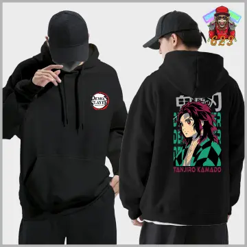 90s Demon Slayer Anime Tanjiro Nezuko Hoodie Sweatshirt Women