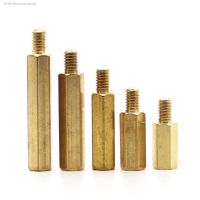 ∋✥℡ 10Pcs M2.5 M3 M4 Copper Brass Pillars Standoff Circuit Spacer PCB Board Nut Screws Hex Round Single Cylinder Hexagon Pillar