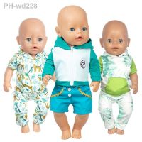 New Summer Suits Fits 43cm Born Baby Doll 17inch Reborn Babies Doll Clothes