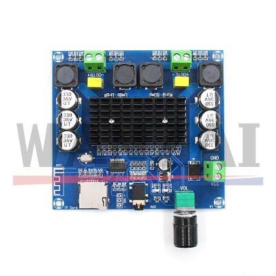 XH-A105 Bluetooth 5.0 TDA7498 digital amplifier board 2x100W Stereo Audio AMP Module Support TF Card AUX