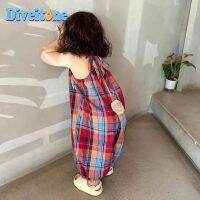 Korean childrens and girls red checkered jumpsuit trendy summer childrens clothing cute bunny tail girls shoulder straps pantsเกาหลีเด็กหญิงทารกสุทธิสีแดงลายสก๊อต Jumpsuit เสื้อผ้าเด็กฤดูร้อนน่ารักกระต่ายหางสาวสายรัดกางเกง