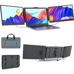 OFIYAA P2 12'' Triple Portable Monitor Laptop Monitor Extender