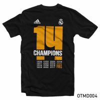 เสื้อยืด พิมพ์ลาย real Madrid Champions 14 aporla 14 สําหรับผู้ชาย และผู้หญิง 2022S-5XL