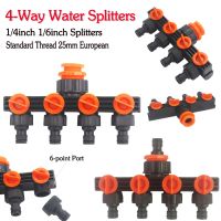 Garden Hose Pipe Splitter 4 Way Tap Connector Irrigation Connection Device Plastic Drip Irrigation Water Connector Garden Tool