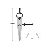 Adjustable Leather Compass Lockable Carbon Steel Divider Wing Creaser DIY Leathercraft Rotating Line Scribing Gauge Caliper Tool